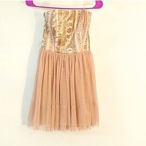 Y2K Vintage Teeze Me Formal Dress – Size 3 – Beaded Goddess Babydoll Style